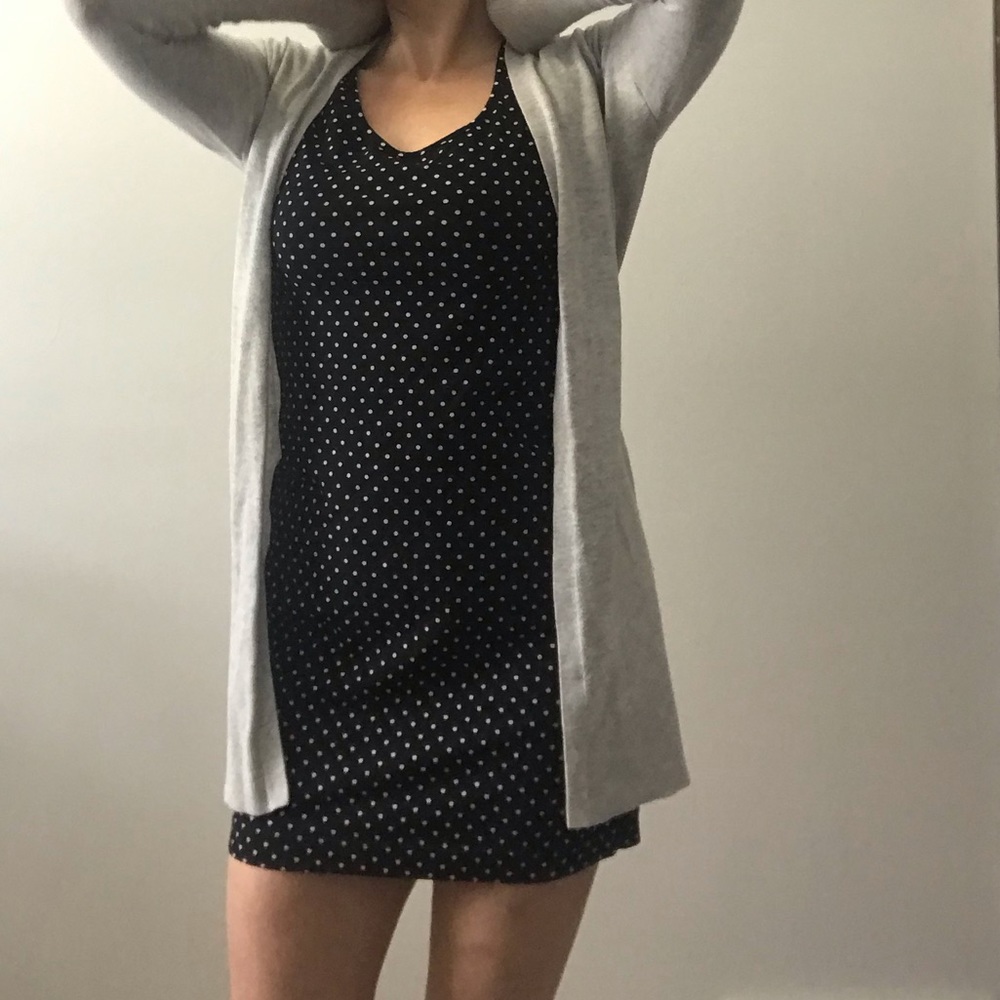 Short sleeved polka dot dress